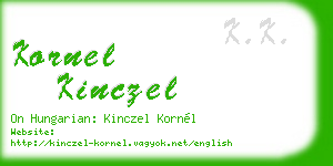 kornel kinczel business card